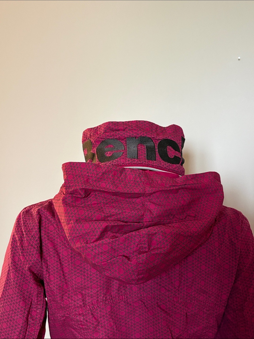 Bench Hoodie Jacket Pink & Grey Small .
